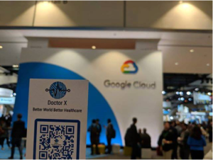 DoctorX nametag at Google Cloud conference